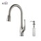 Kibi Cedar Single Handle Pull Down Kitchen Sink Faucet with Soap Dispenser C-KKF2010BN-KSD101BN - alternate 1
